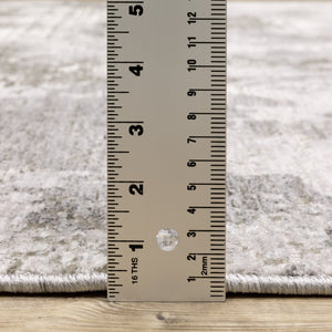 Oriental Weavers Nebulous Indoor Area Rug - Luxuriously Soft Polyester With Modern Abstract Design & Textured Patterns Grey,Ivory Polyester N5091e068235st