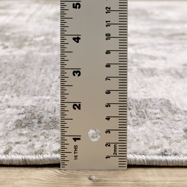 Oriental Weavers Nebulous Indoor Area Rug - Luxuriously Soft Polyester With Modern Abstract Design & Textured Patterns Grey,Ivory Polyester N5091e068235st