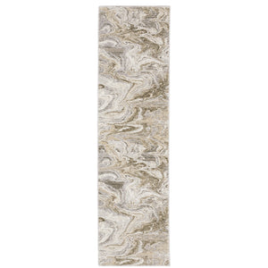 Oriental Weavers Nebulous Elegant Indoor Area Rug - Soft Polyester, Modern Abstract Design, Neutral Tones For Any Space Ivory,Tan Polyester N530e9068235st