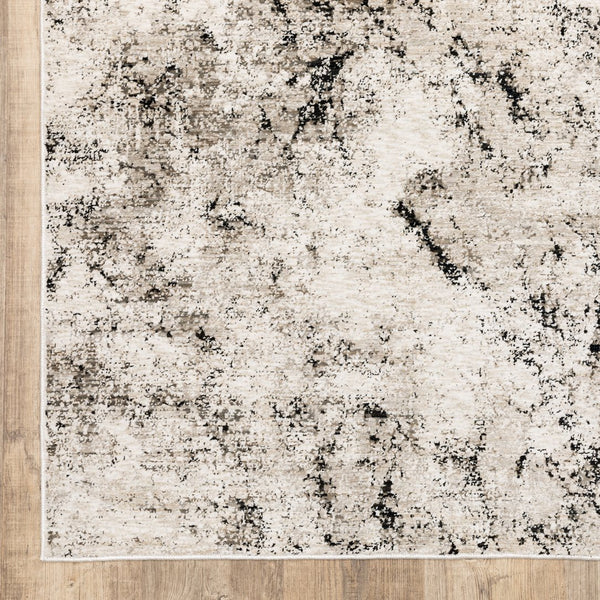 Oriental Weavers Nebulous Indoor Area Rug - Soft Polyester Yarn, Modern Abstract Design, Perfect For Any Space Ivory,Grey Polyester N561e9068235st