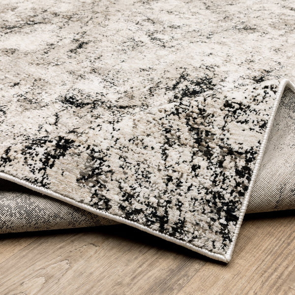 Oriental Weavers Nebulous Indoor Area Rug - Soft Polyester Yarn, Modern Abstract Design, Perfect For Any Space Ivory,Grey Polyester N561e9068235st