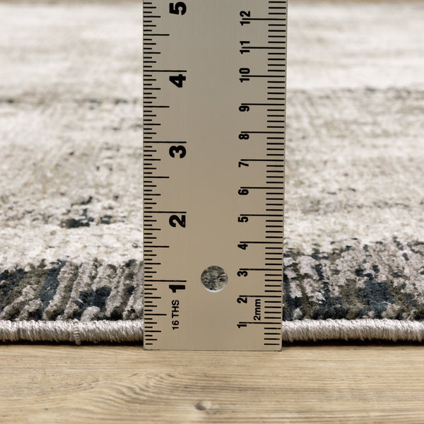 Oriental Weavers Nebulous Soft Polyester Indoor Area Rug – Modern Abstract Design In Beautiful Neutral Shades Grey,Ivory Polyester N7151e100153st