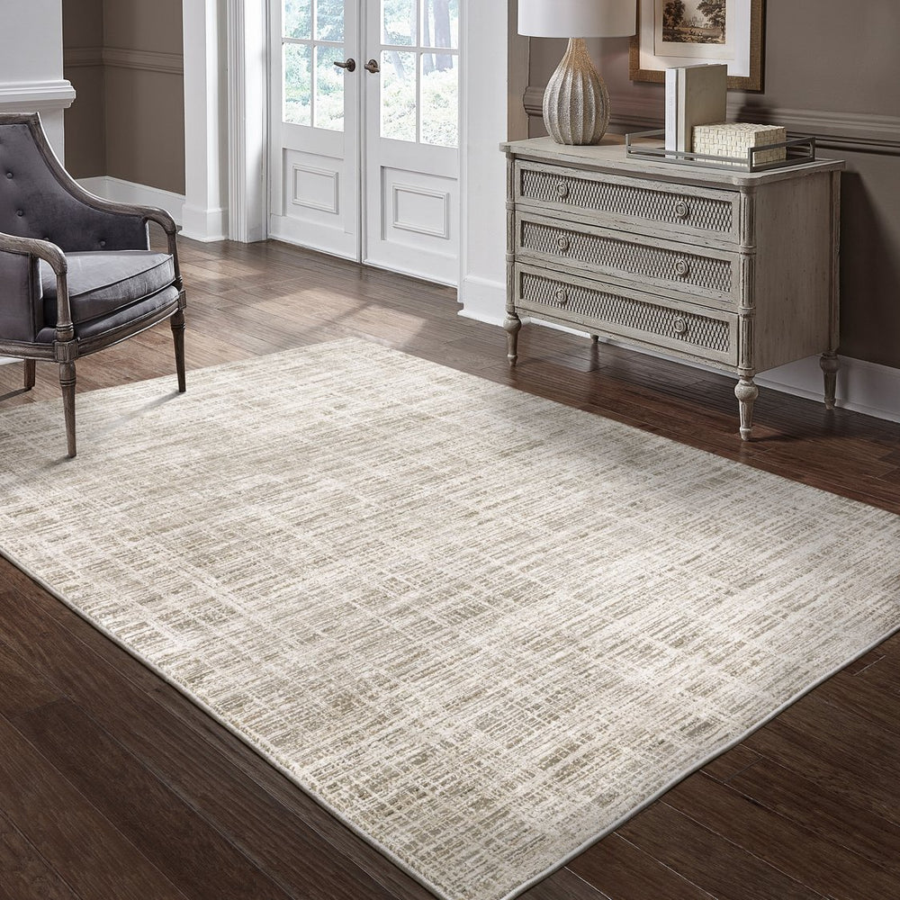 Oriental Weavers Nebulous Indoor Area Rug - Soft Polyester Yarn, Modern Abstract Design, Neutral Shades For Elegance Beige,Ivory Polyester N071e9100153st