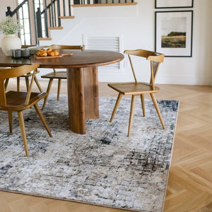 Oriental Weavers Nebulous Soft Polyester Area Rug – Modern Abstract Design With Textured Patterns In Neutral Shades Grey,Ivory Polyester N091d9100153st