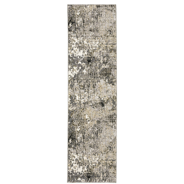 Oriental Weavers Nebulous Soft Polyester Area Rug – Modern Abstract Design With Textured Patterns In Neutral Shades Grey,Ivory Polyester N091d9068235st