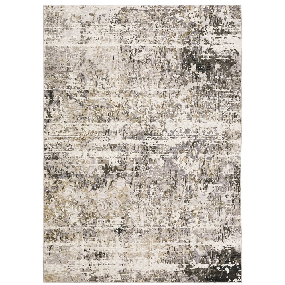 Oriental Weavers Nebulous Soft Polyester Indoor Area Rug - Modern Abstract Design In Neutral Tones For Every Room Grey,Ivory Polyester N091l9100153st