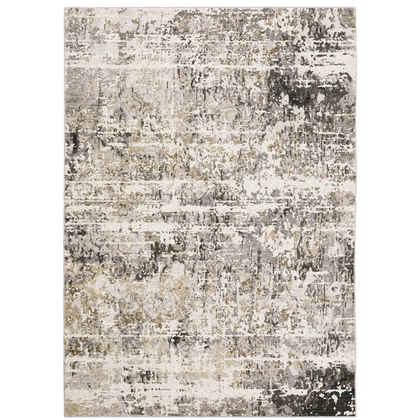 Oriental Weavers Nebulous Soft Polyester Indoor Area Rug - Modern Abstract Design In Neutral Tones For Every Room Grey,Ivory Polyester N091l9100153st