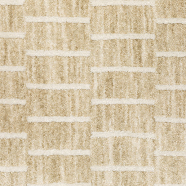 Oriental Weavers Oliver Neutral Gold Beige Runner Rug 2'3"X7'6" — High‑Low Pile, Basketweave Texture For Coastal/Minimal Rooms OOLV02068230ST