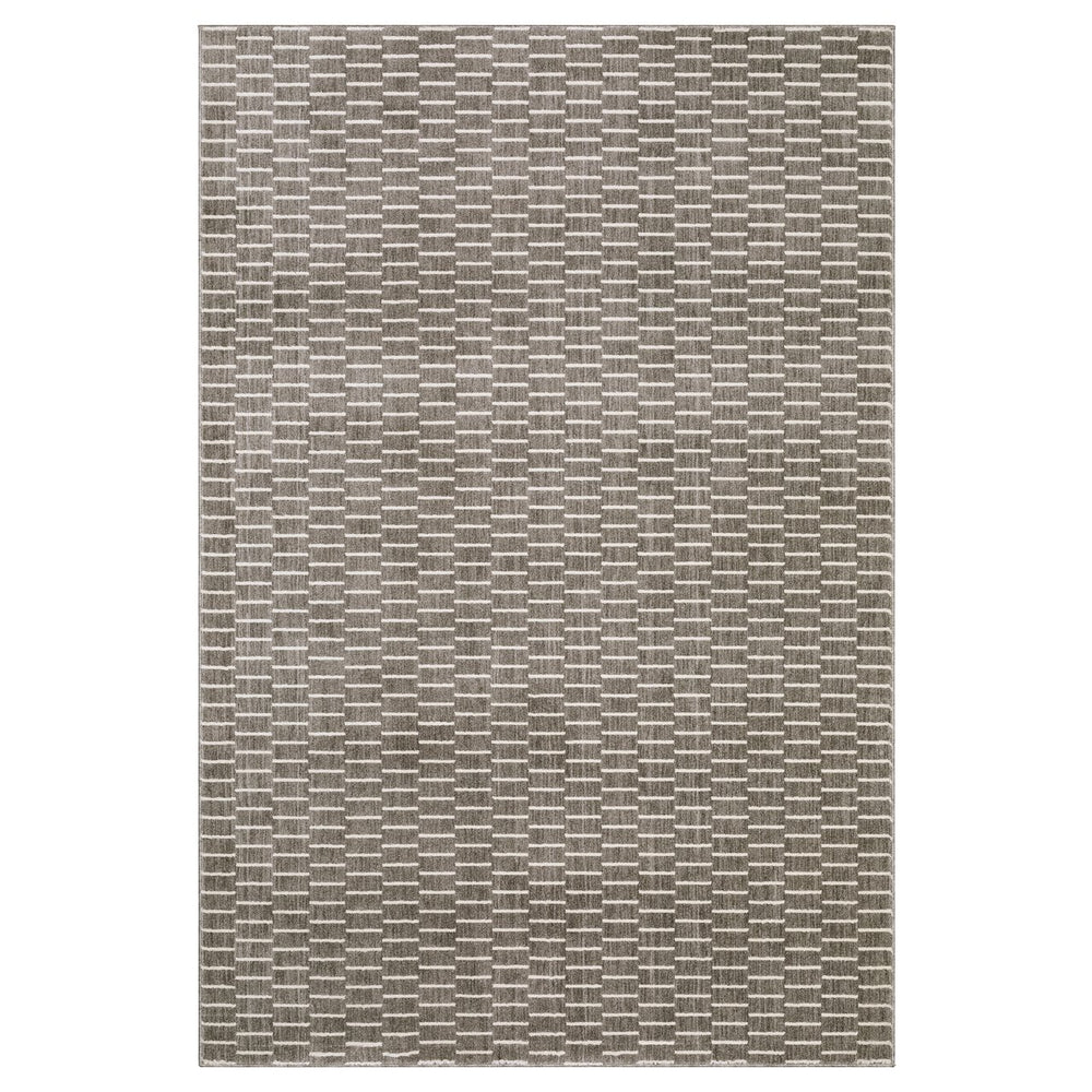Oriental Weavers Oliver High-Low Woven Runner Rug Charcoal & Beige 2'3"X7'6" — Geometric Basketweave Texture, Durable Polyester OOLV03068230ST