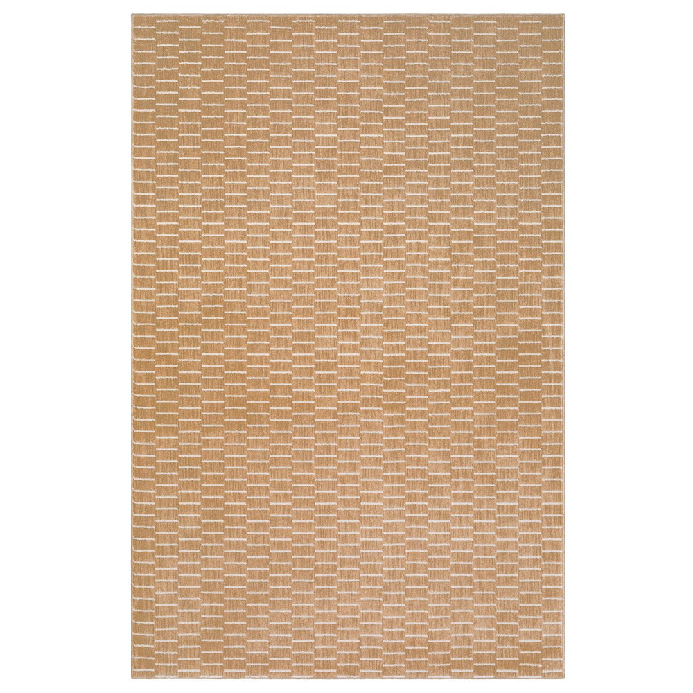 Oriental Weavers Oliver Plush Rust & Beige Geometric Runner Rug 2'3"X7'6" — High‑Low Polyester Pile, Durable Style OOLV04068230ST
