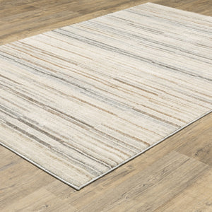 Oriental Weavers Oliver Painterly Striped Area Rug In Grey Rust Tones For Living Rooms, Low-Pile Soft Polyester Comfort 59.84'' L x 39.37'' W OOLV06100152ST