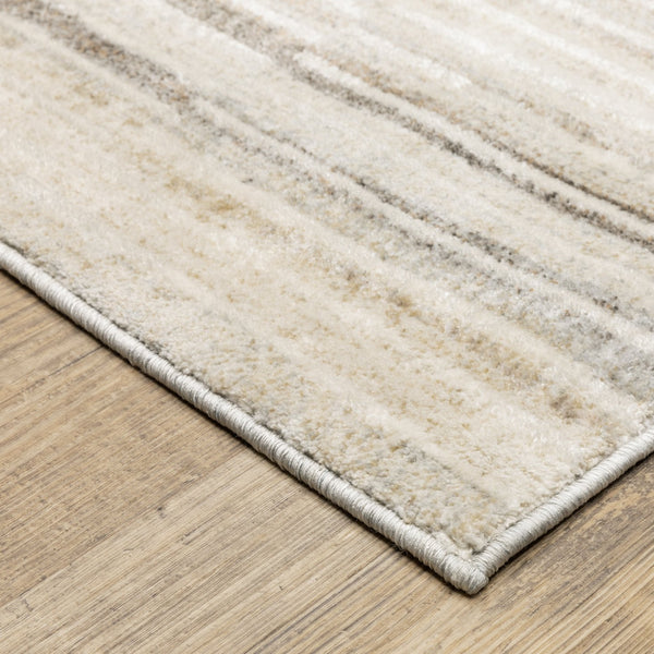 Oriental Weavers Oliver Painterly Striped Area Rug In Grey Rust Tones For Living Rooms, Low-Pile Soft Polyester Comfort 59.84'' L x 39.37'' W OOLV06100152ST