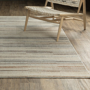 Oriental Weavers Oliver Painterly Striped Area Rug In Grey Rust Tones For Living Rooms, Low-Pile Soft Polyester Comfort 59.84'' L x 39.37'' W OOLV06100152ST