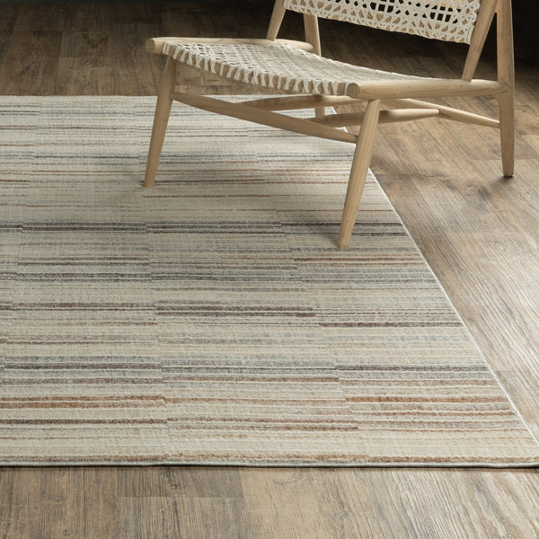 Oriental Weavers Oliver Painterly Striped Area Rug In Grey Rust Tones For Living Rooms, Low-Pile Soft Polyester Comfort 59.84'' L x 39.37'' W OOLV06100152ST