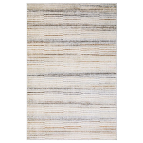 Oriental Weavers Oliver Painterly Striped Area Rug In Grey Rust Tones For Living Rooms, Low-Pile Soft Polyester Comfort 59.84'' L x 39.37'' W OOLV06100152ST
