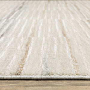 Oriental Weavers Oliver Painterly Striped Area Rug In Grey Rust Tones For Living Rooms, Low-Pile Soft Polyester Comfort 59.84'' L x 39.37'' W OOLV06100152ST