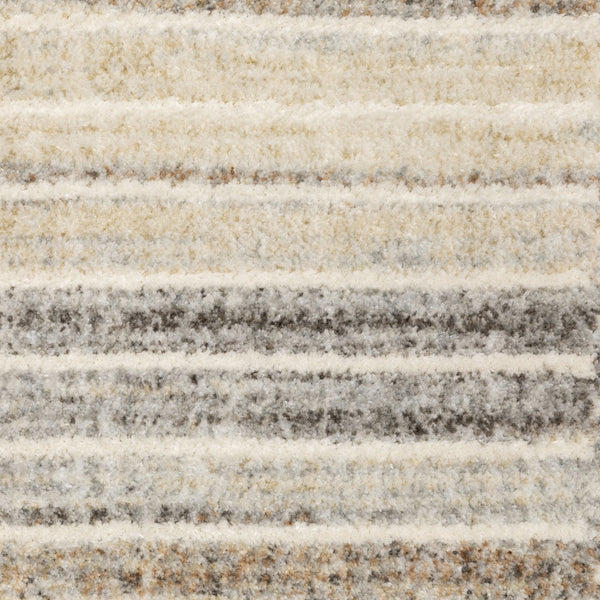 Oriental Weavers Oliver Painterly Striped Area Rug In Grey Rust Tones For Living Rooms, Low-Pile Soft Polyester Comfort 59.84'' L x 39.37'' W OOLV06100152ST