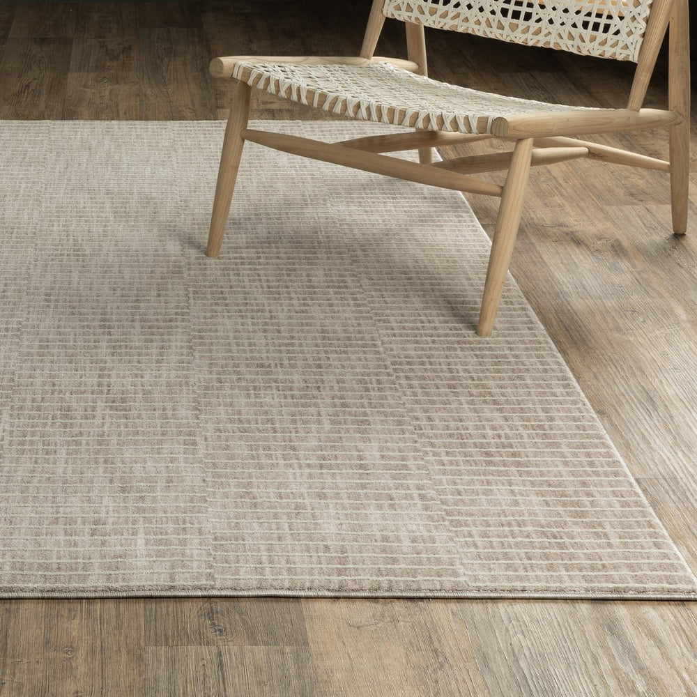 Oriental Weavers Oliver Soft Beige/Tan Runner Rug 2'3"X7'6" — Plush Machine-Woven Polyester, Distressed Grid Texture, Neutral Geometric Style For Hallway OOLV07068230ST