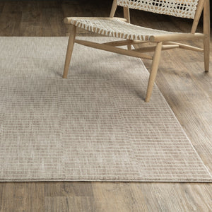 Oriental Weavers Oliver Soft Beige/Tan Runner Rug 2'3"X7'6" — Plush Machine-Woven Polyester, Distressed Grid Texture, Neutral Geometric Style For Hallway OOLV07068230ST
