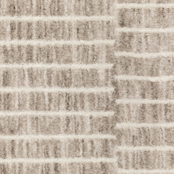 Oriental Weavers Oliver Soft Beige/Tan Runner Rug 2'3"X7'6" — Plush Machine-Woven Polyester, Distressed Grid Texture, Neutral Geometric Style For Hallway OOLV07068230ST