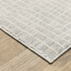 Oriental Weavers Oliver Neutral Grey Beige Runner Rug 2'3"X7'6" — High-Low Texture, Durable Polyester Hallway Accent OOLV08068230ST