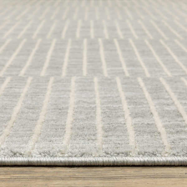 Oriental Weavers Oliver Neutral Grey Beige Runner Rug 2'3"X7'6" — High-Low Texture, Durable Polyester Hallway Accent OOLV08068230ST