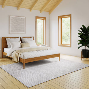 Oriental Weavers Oliver Plush Grey Beige Area Rug With Subtle Abstract Stripes, High-Low Texture For Modern Cozy Homes 59.84'' L x 39.37'' W OOLV08100152ST