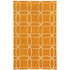 Oriental Weavers Optic Handcrafted Wool Indoor Area Rug - Stunning Geometric Patterns For Elegant Home Décor Yellow,Ivory Wool O41105305396st