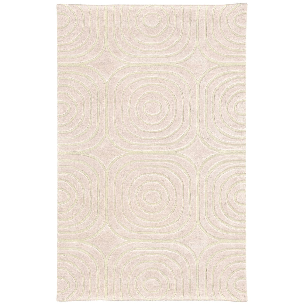 Oriental Weavers Optic Handcrafted Wool Indoor Area Rug With Stunning Geometric Patterns For Elegant Home Décor Pink,Ivory Wool O41108305396st