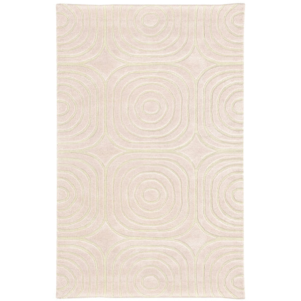 Oriental Weavers Optic Handcrafted Wool Indoor Area Rug With Stunning Geometric Patterns For Elegant Home Décor Pink,Ivory Wool O41108305396st
