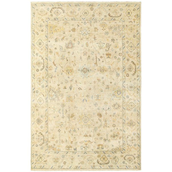 Oriental Weavers Palace Hand-knotted Indoor Area Rug With Traditional Oushak Patterns For Luxurious Home Decor Beige,Grey Wool P10301060091st