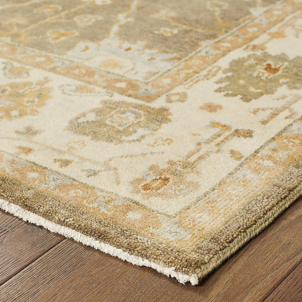 Oriental Weavers Palace Indoor Area Rug - Luxurious Hand-knotted Oushak Design In Elegant Classic Colors For Your Home Brown,Beige Wool P10302060091st