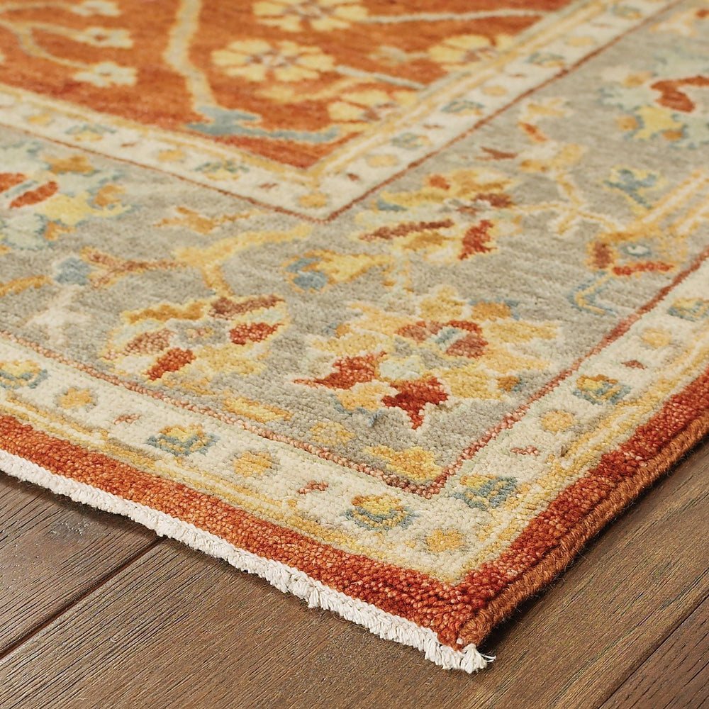Oriental Weavers Palace Hand-knotted Indoor Area Rug - Luxurious Oushak Patterns In Elegant Modern Colors For Your Home Red,Grey Wool P10306060091st