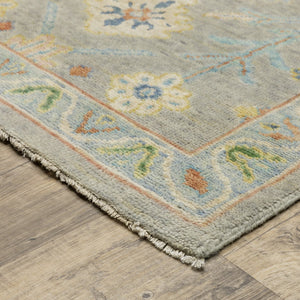 Oriental Weavers Palace Indoor Area Rug - Luxurious Hand-knotted Oushak Design In Elegant Modern Colors For Home Grey,Multi Wool P10309305427st