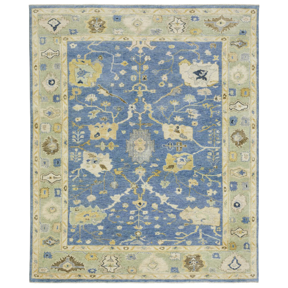 Oriental Weavers Palace Indoor Area Rug - Luxurious Hand-knotted Craftsmanship In Traditional Oushak Patterns Blue,Green Wool P10311244305st