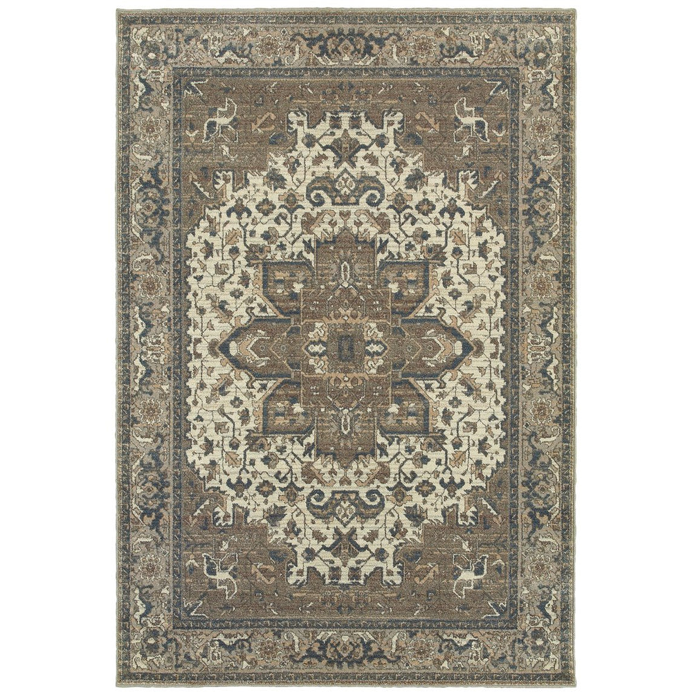 Oriental Weavers Pasha Indoor Area Rug - Cozy And Stylish With Traditional Patterns And Striking Teal Accents Ivory,Grey Polypropylene P5991d056091st