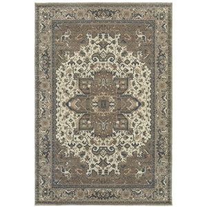 Oriental Weavers Pasha Indoor Area Rug - Cozy And Stylish With Traditional Patterns And Striking Teal Accents Ivory,Grey Polypropylene P5991d056091st
