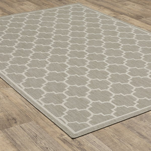 Oriental Weavers Portofino Indoor/Outdoor Area Rug - Stylish, Easy-care Design Perfect For Homes With Kids And Pets Grey,Ivory Polypropylene P1636h100152st