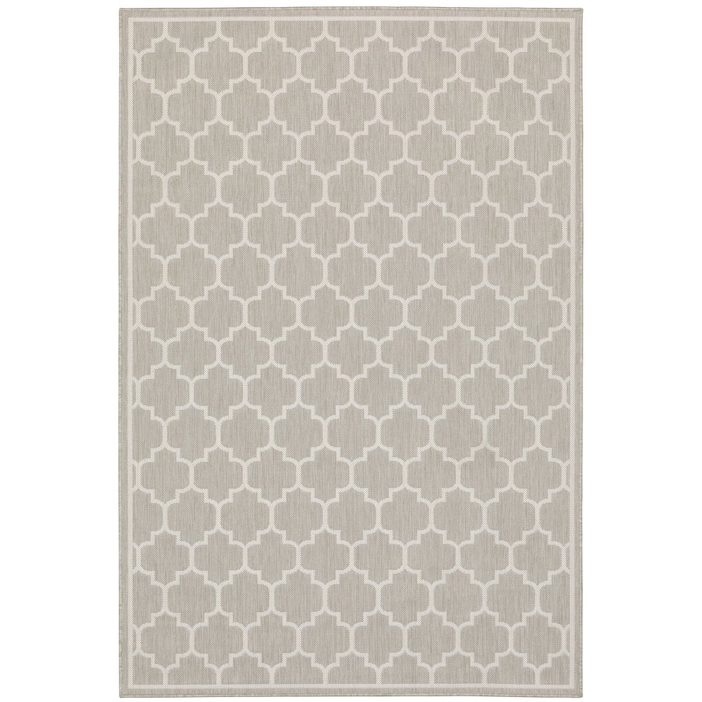 Oriental Weavers Portofino Indoor/Outdoor Area Rug - Stylish, Easy-care Design Perfect For Homes With Kids And Pets Grey,Ivory Polypropylene P1636h100152st