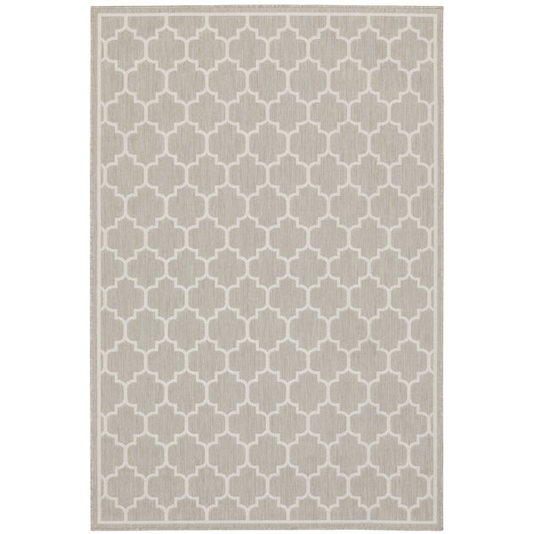 Oriental Weavers Portofino Indoor/Outdoor Area Rug - Stylish, Easy-care Design Perfect For Homes With Kids And Pets Grey,Ivory Polypropylene P1636h100152st