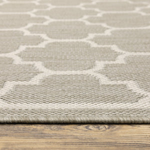 Oriental Weavers Portofino Indoor/Outdoor Area Rug - Stylish, Easy-care Design Perfect For Homes With Kids And Pets Grey,Ivory Polypropylene P1636h100152st