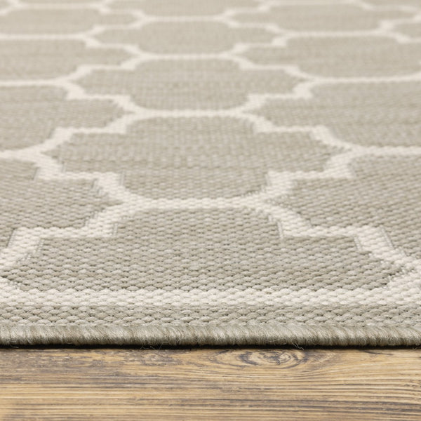 Oriental Weavers Portofino Indoor/Outdoor Area Rug - Stylish, Easy-care Design Perfect For Homes With Kids And Pets Grey,Ivory Polypropylene P1636h100152st