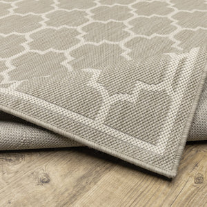 Oriental Weavers Portofino Indoor/Outdoor Area Rug - Stylish, Easy-care Design Perfect For Homes With Kids And Pets Grey,Ivory Polypropylene P1636h100152st