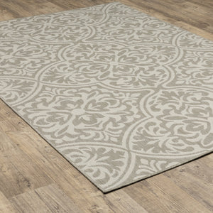 Oriental Weavers Portofino Indoor/Outdoor Area Rug - Stylish, Durable, And Easy To Maintain For Any Decor Style Grey,Ivory Polypropylene P1831h200280st