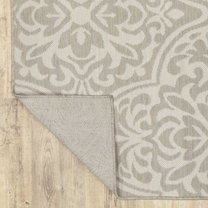 Oriental Weavers Portofino Indoor/Outdoor Area Rug - Stylish, Durable, And Easy To Maintain For Any Decor Style Grey,Ivory Polypropylene P1831h200280st