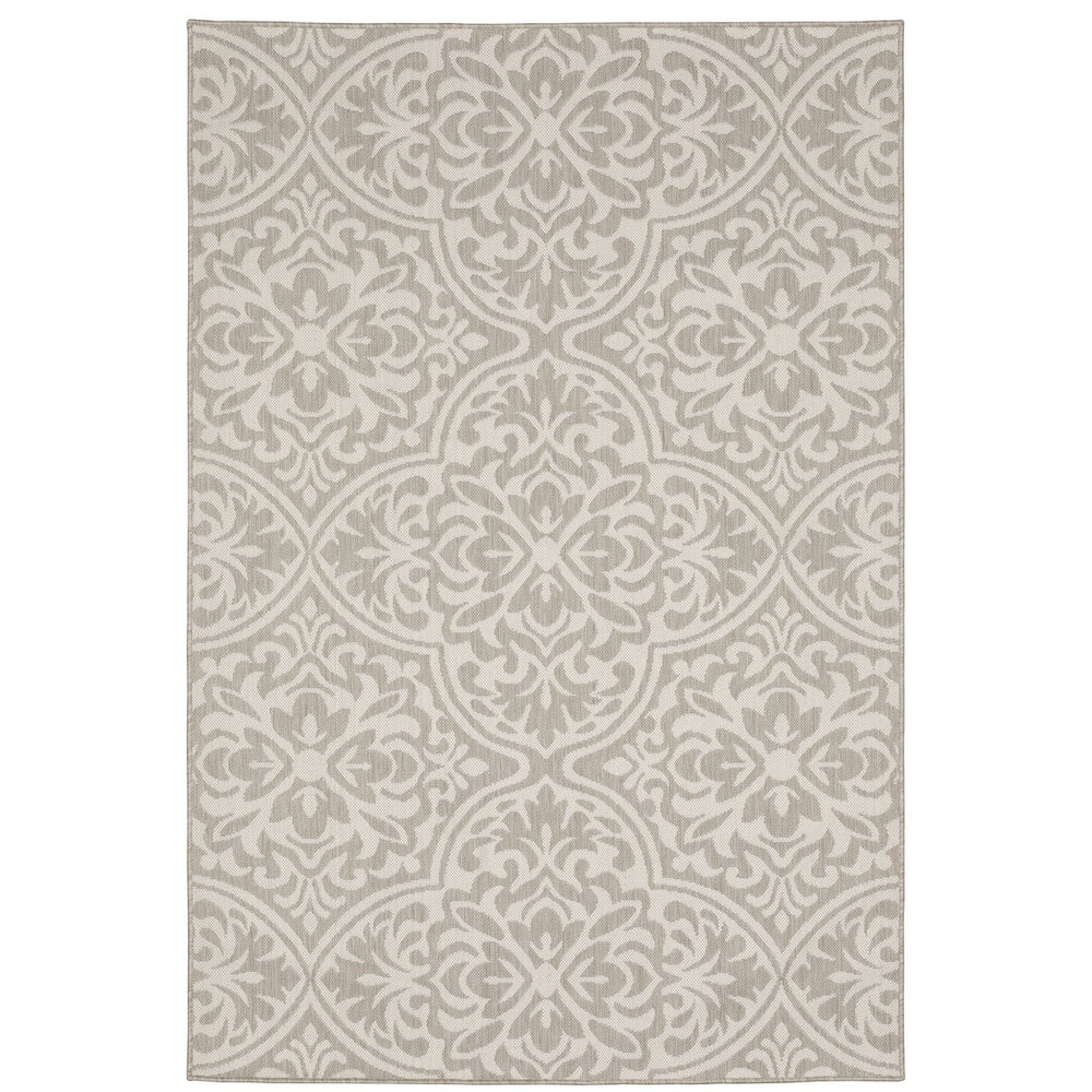 Oriental Weavers Portofino Indoor/Outdoor Area Rug - Stylish, Durable, And Easy To Maintain For Any Decor Style Grey,Ivory Polypropylene P1831h200280st