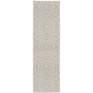 Oriental Weavers Portofino Indoor/Outdoor Area Rug - Stylish, Durable, And Easy To Maintain For Any Decor Style Grey,Ivory Polypropylene P1831h056220st