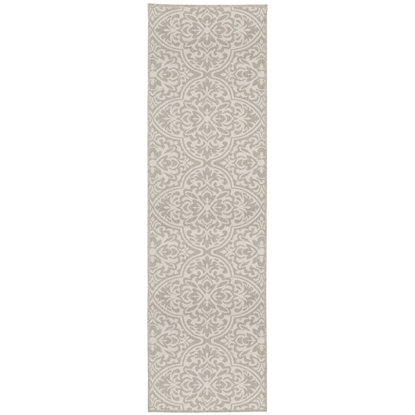 Oriental Weavers Portofino Indoor/Outdoor Area Rug - Stylish, Durable, And Easy To Maintain For Any Decor Style Grey,Ivory Polypropylene P1831h056220st