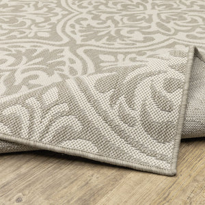 Oriental Weavers Portofino Indoor/Outdoor Area Rug - Stylish, Durable, And Easy To Maintain For Any Decor Style Grey,Ivory Polypropylene P1831h200280st