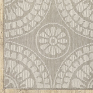 Oriental Weavers Portofino Indoor/Outdoor Area Rug - Stylish, Easy To Maintain, Perfect For Homes With Kids & Pets Grey,Ivory Polypropylene P1832h200280st